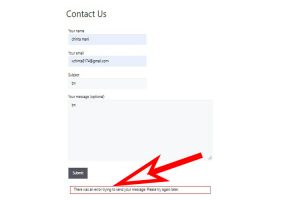 contact form 7 error
