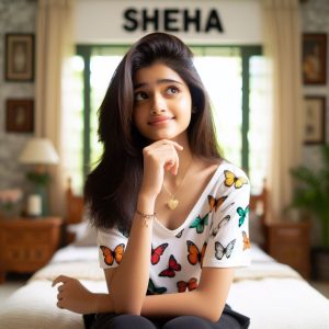 Contemplation in Color: Sheha's Moment of Reflection