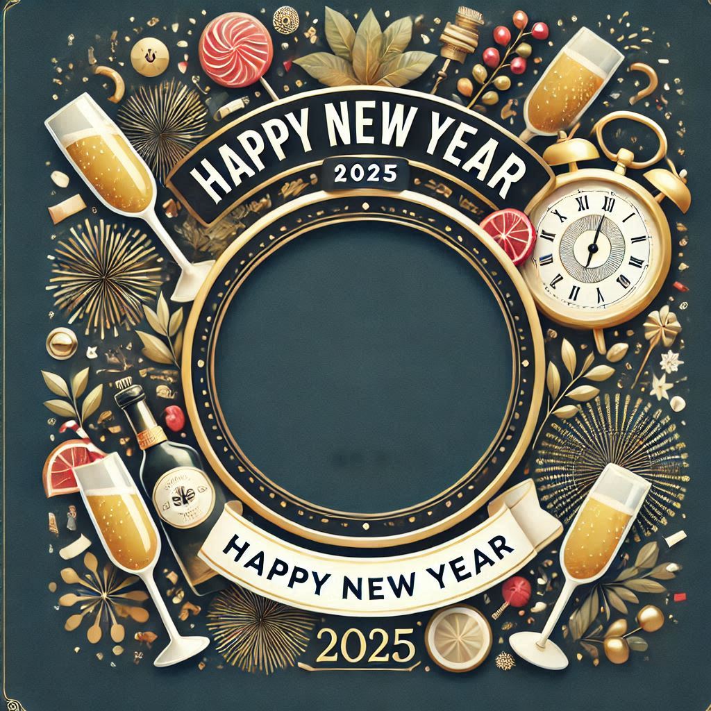 new year photo frame editing online free