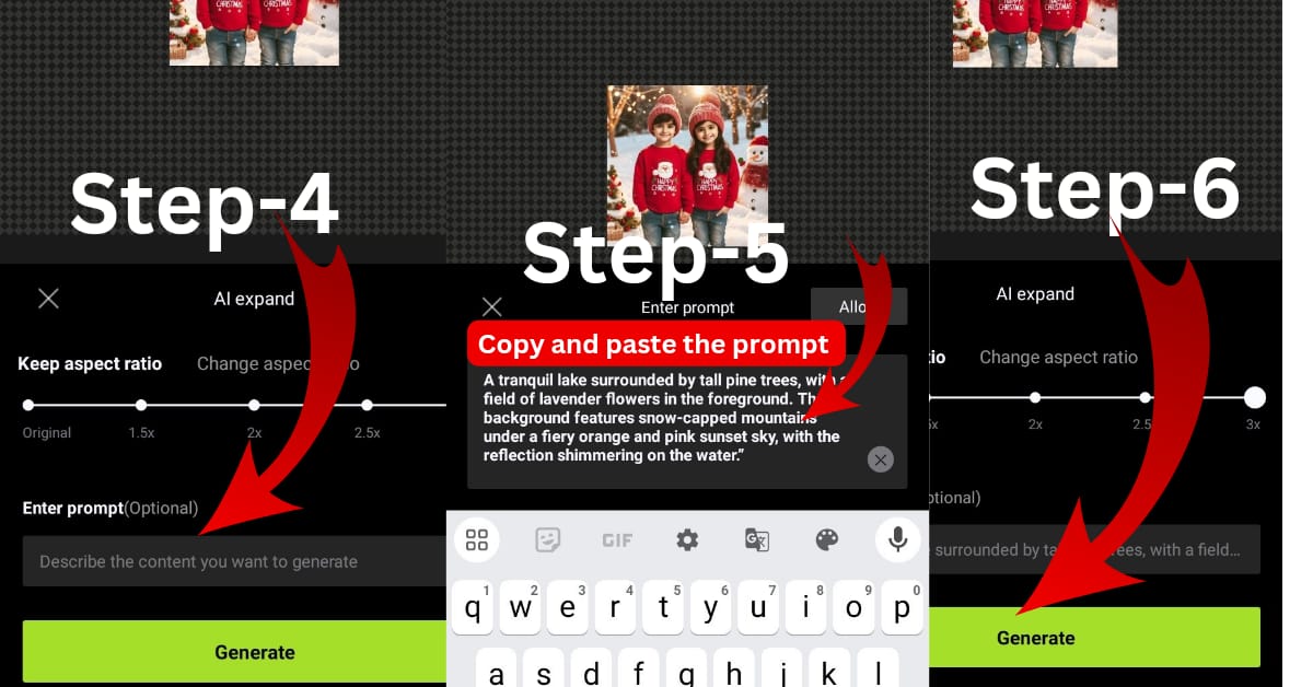 hypic app ai photo editing prompt use step by step