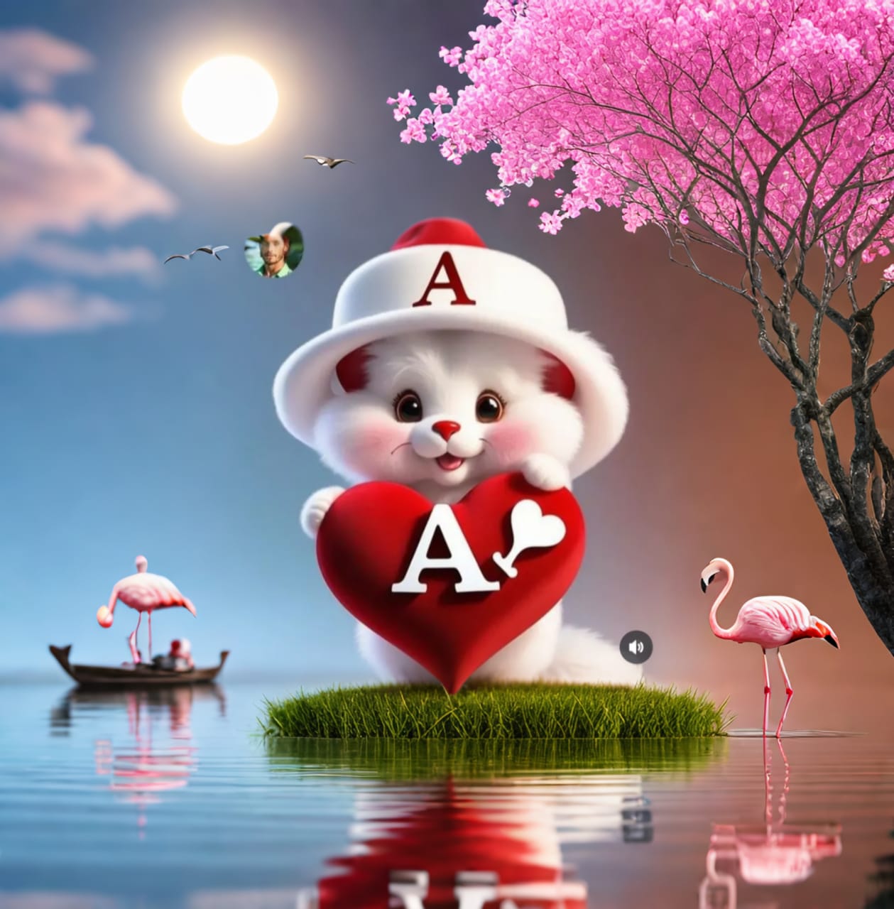 hypic nature love with lake and tree in water shadow ai expand prompt
