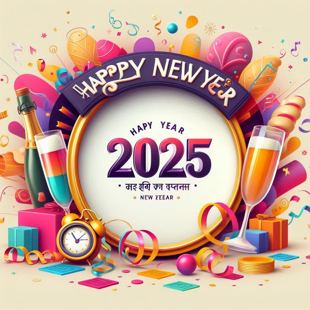 happy new year photo frame