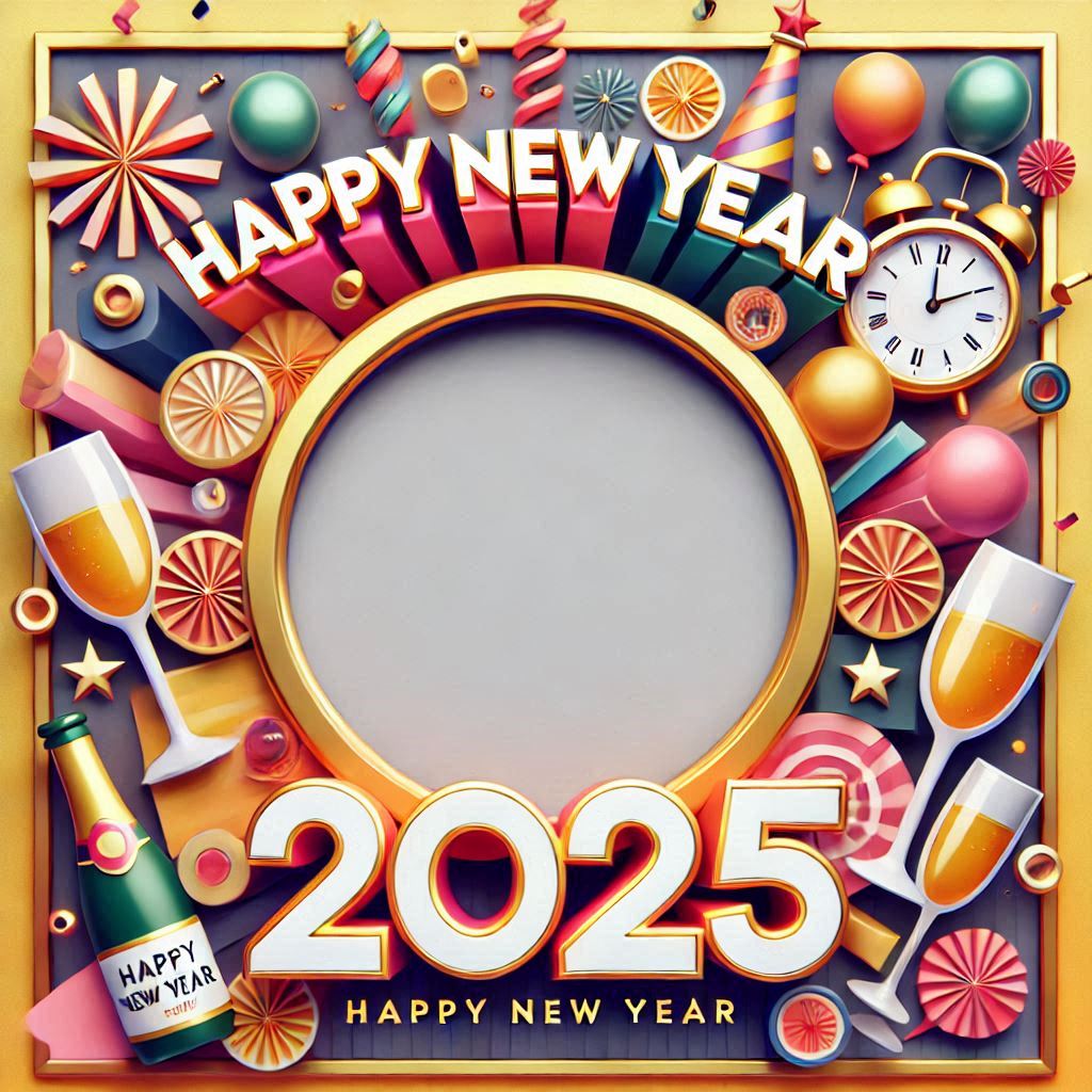 new year photo frame ai photo editing prompt