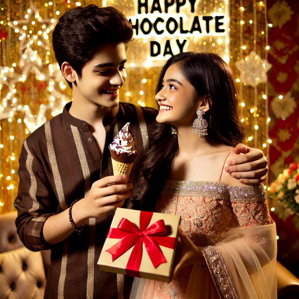 Happy Chocolate day ai photo