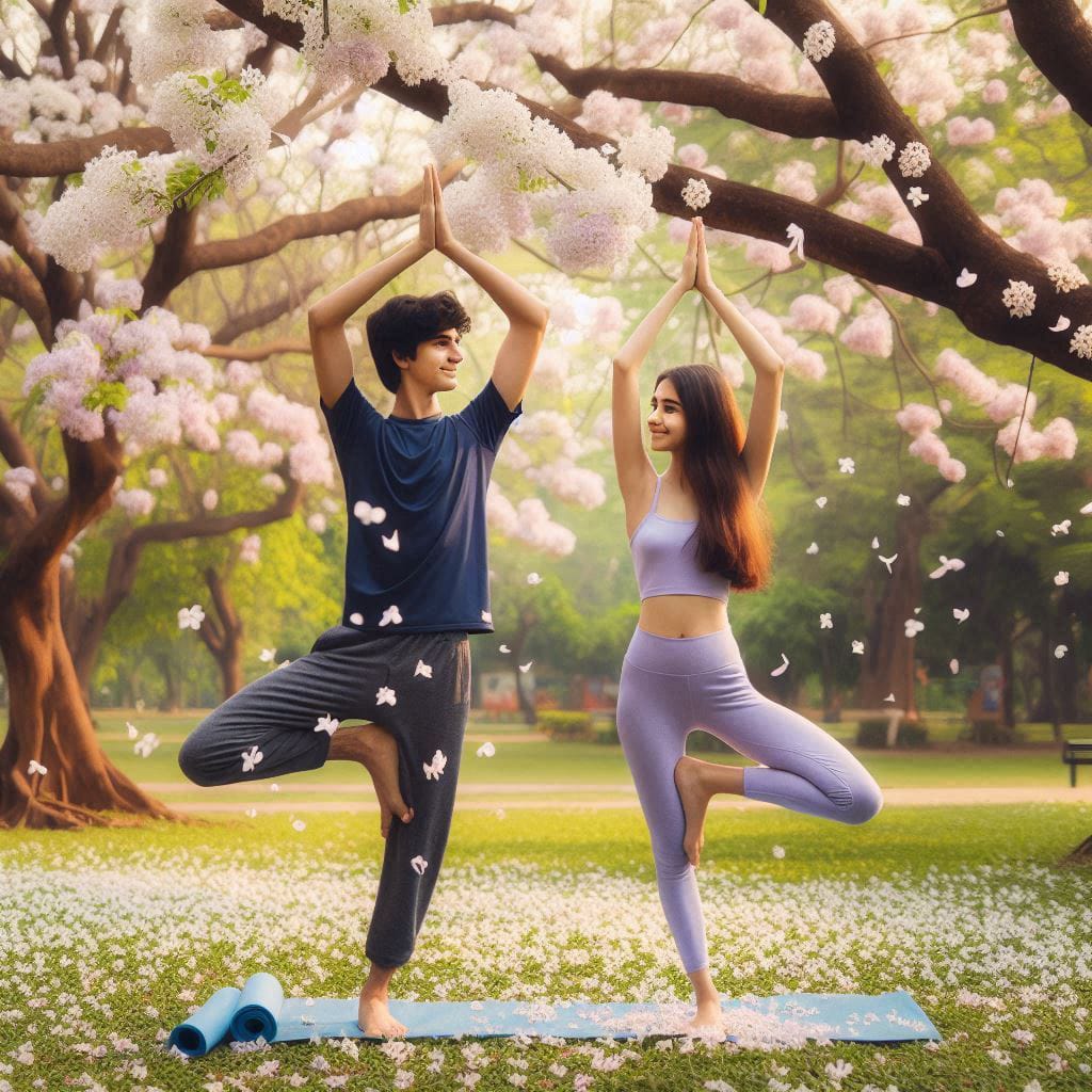 Yoga Day couple Ai Photo Editing Prompts