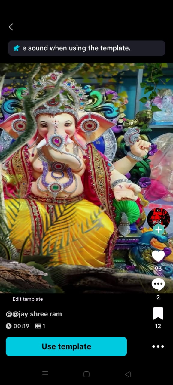 Viral Ganesh Chaturhi Capcut template 2025