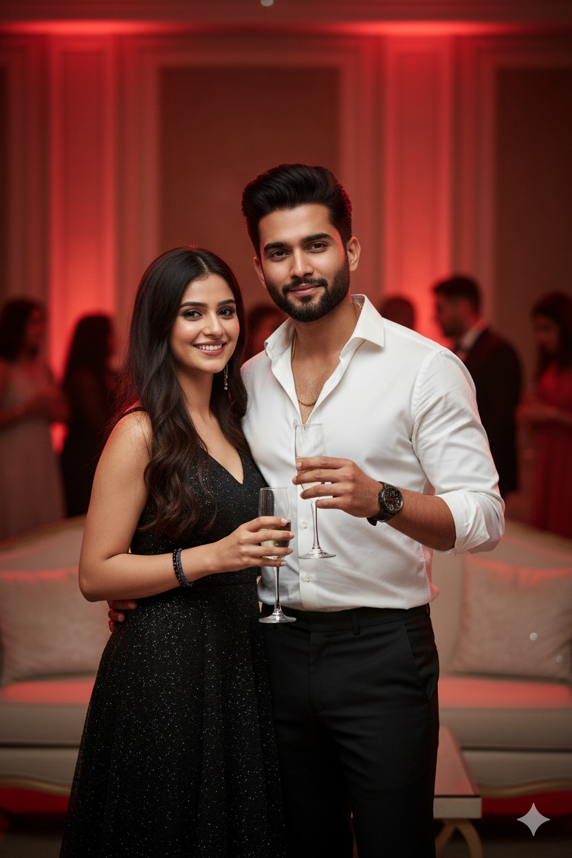 closely couple seen pose