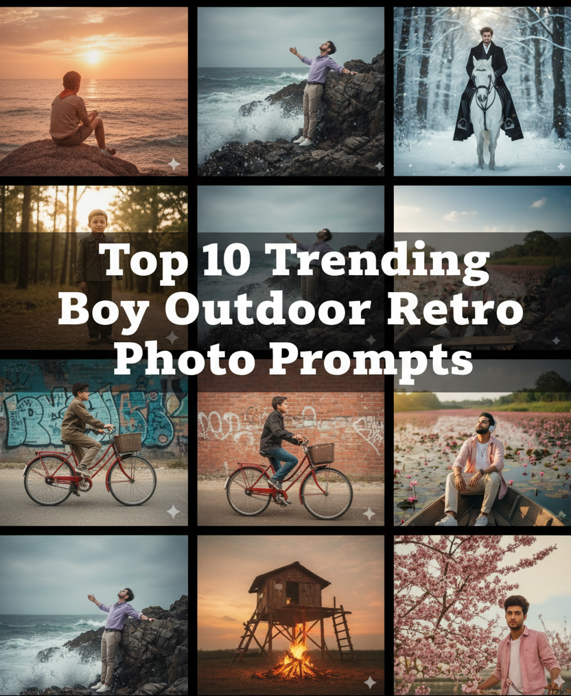 Top 10 Trending Boy Outdoor Retro Photo Prompts