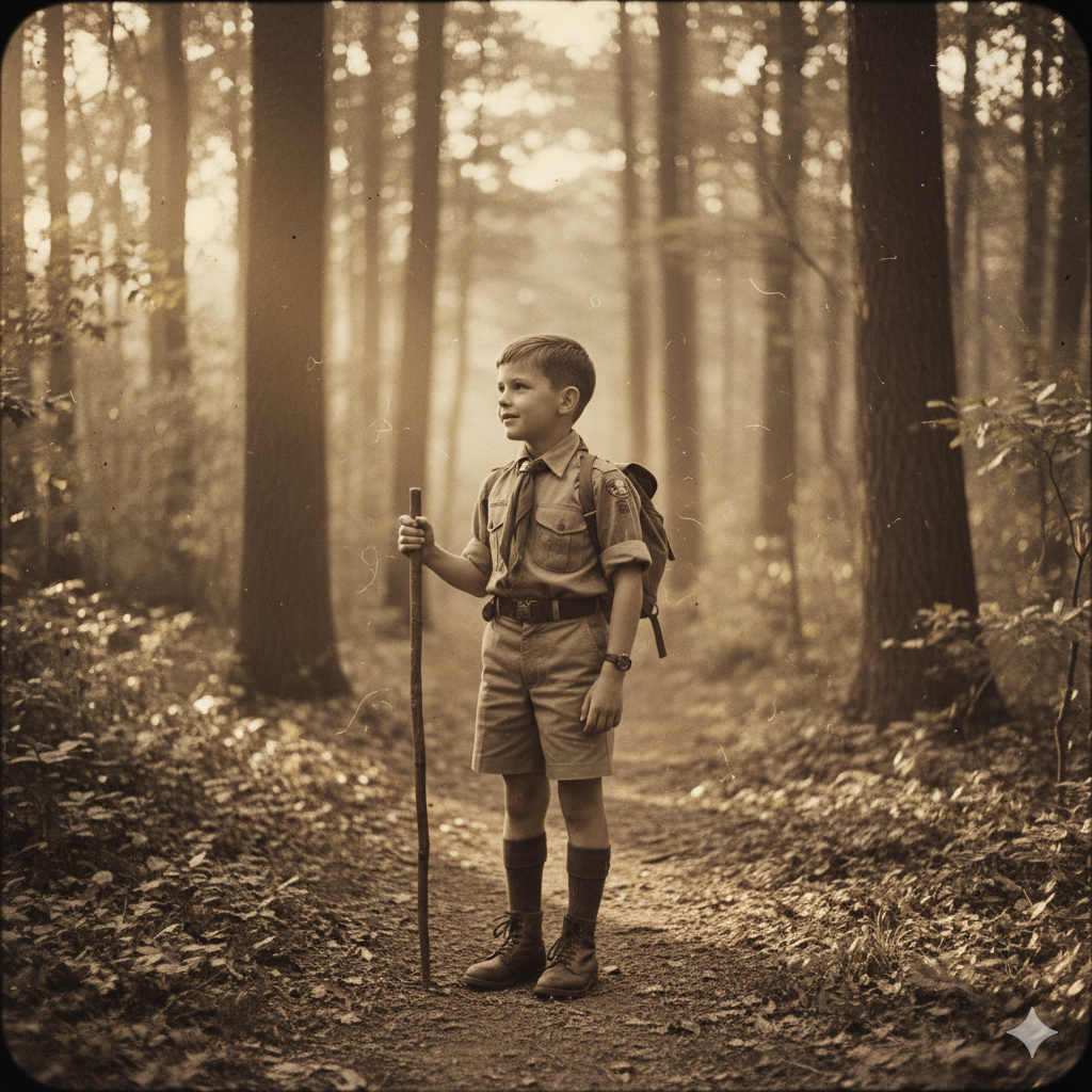 classick scout vibe retro photo prompt