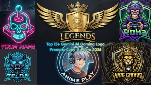 Top 15+ Gemini AI Gaming Logo Prompts Copy & Paste 2026