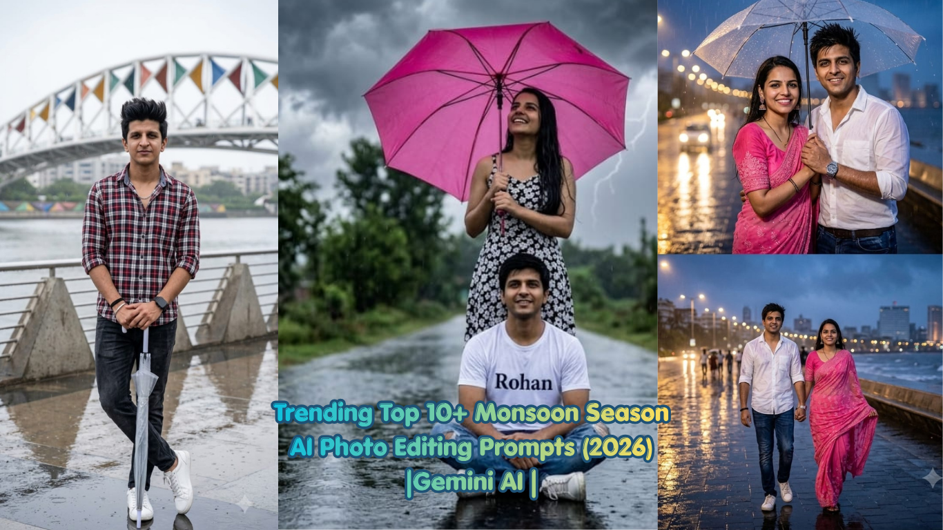 Trending Top 10+ Monsoon Season AI Photo Editing Prompts (2026) Gemini AI